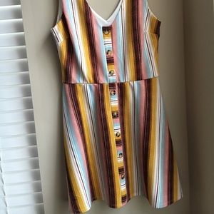 Striped Dress (Pink, Burgundy, Yellow, Blue, and White)